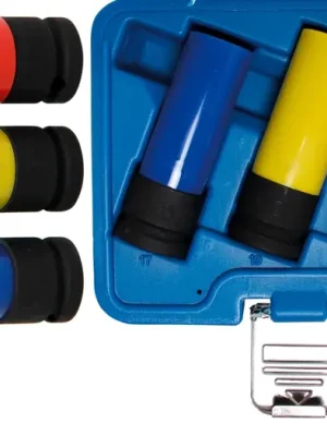 BGS Hlavice nástrčné 1/2" 17-19-21 mm, prodlouž.,s plast. Ochranou, CrMo Jen Po Omezenou Doba