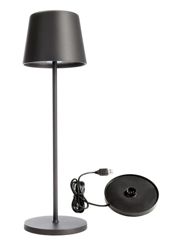 Akce Deko-Light nabíjecí svítidlo - sada Canis šedá + nabíjecí základna - LIGHT IMPRESSIONS