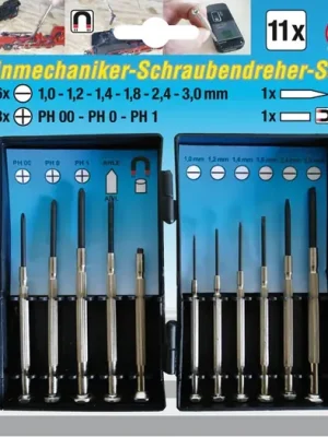 Akce BGS Šroubováky hodin. PL 1,0 - 3,0 mm, PH 00-0-1, sada 11 dílů