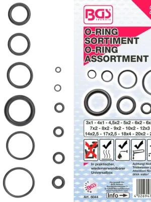 Výhodná Nabídka BGS O kroužky, O 3 - 22 mm, 225 dílů
