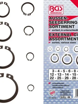 BGS Pojistky seger - vnější, sada 300 dílů, PVC kazeta Nízká Cena