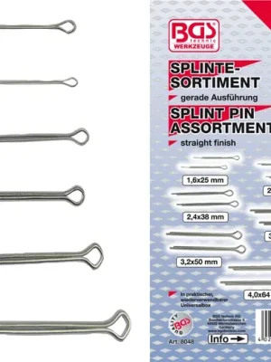 BGS Závlačky, sortiment 555 dílů, PVC kazeta Výhodná Nabídka