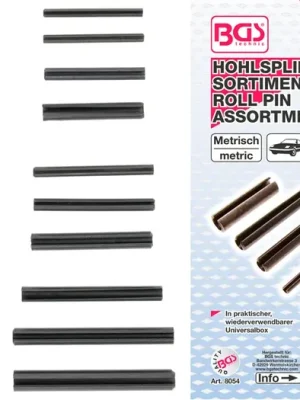 Akční Nabídka BGS Kolík pružný zajišťovací, sada 450 dílů, PVC kazeta
