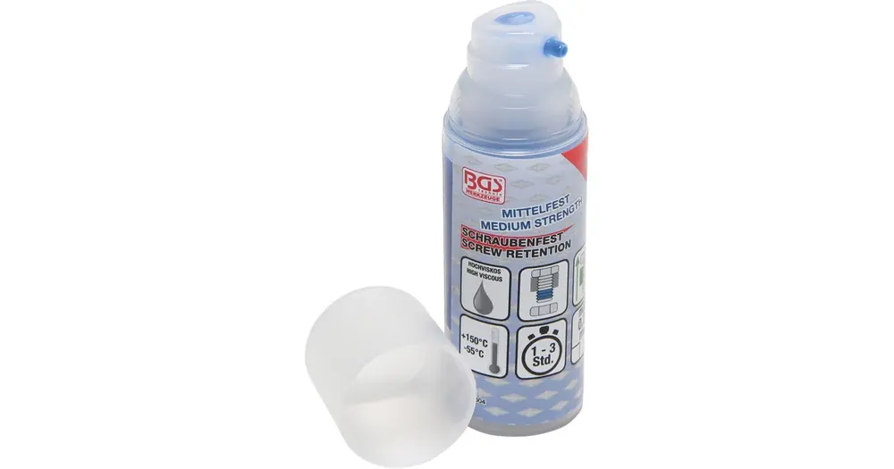 BGS Přípravek pro zajištění šroubů, středně pevný, vysoce viskózní, dávkovač s pumpičkou 50 Akce