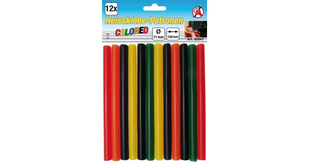 Zlevněný BGS Patrony tavící 11 x 150 mm, barevné, 12 ks