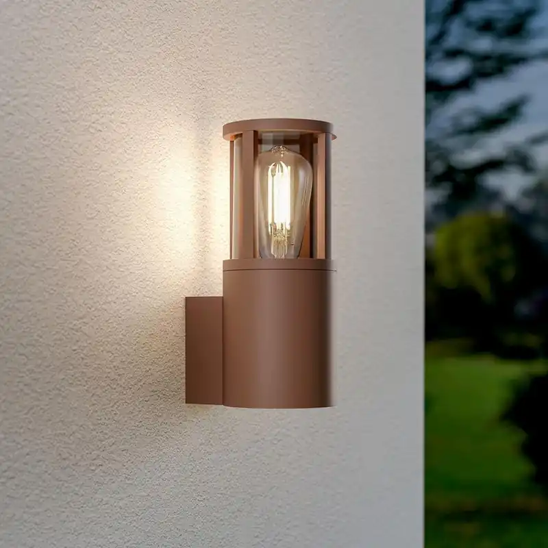 Značkový Nástěnné svítidlo Facado II E27 max. 20W IP65 rezavá - LIGHT IMPRESSIONS