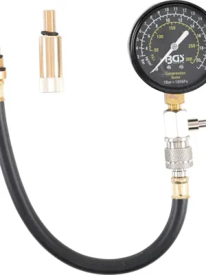 Značkový BGS Testr pro zkoušku komprese benzínových motorů,pro závity zapalovacích svíček 10 + 14mm