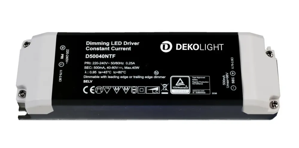Značkový Deko-Light napájení (CC, DC) stmívatelné - BASIC, DIM, CC, D50040NT/40W - LIGHT IMPRESSIONS