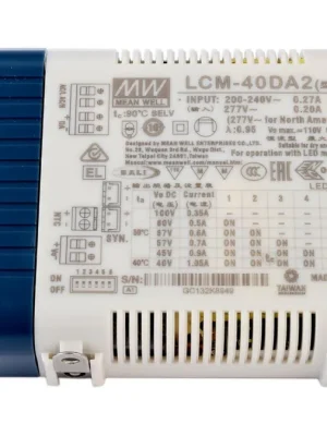 Akce Meanwell LED-napájení DIM, Multi CC, LCM-40DA2 / DALI2 + DALI1 konstantní proud 350/500/600/700/900/1050 mA IP20 stmívatelné 2-100V DC 42,00 W - LIGHT IMPRESSIONS