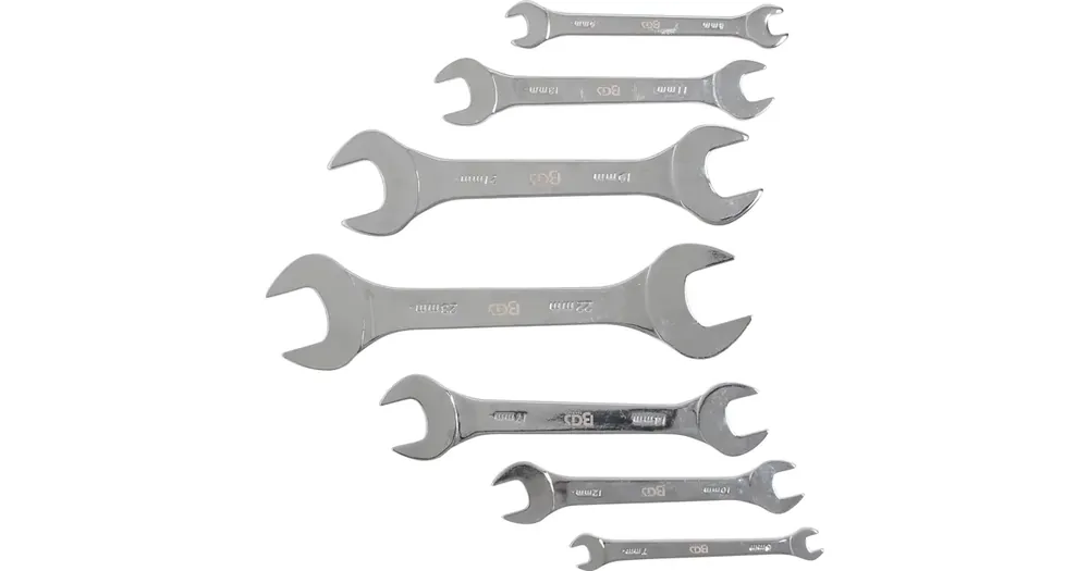 Zlevněný BGS Klíče ploché 6x7-22x23 mm, extra ploché, 7 dílů