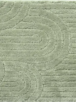 Aqualine RIST koupelnová předložka, 50x80cm, 100% polyester, protiskluz, zelená NI8594 Finální Výprodej