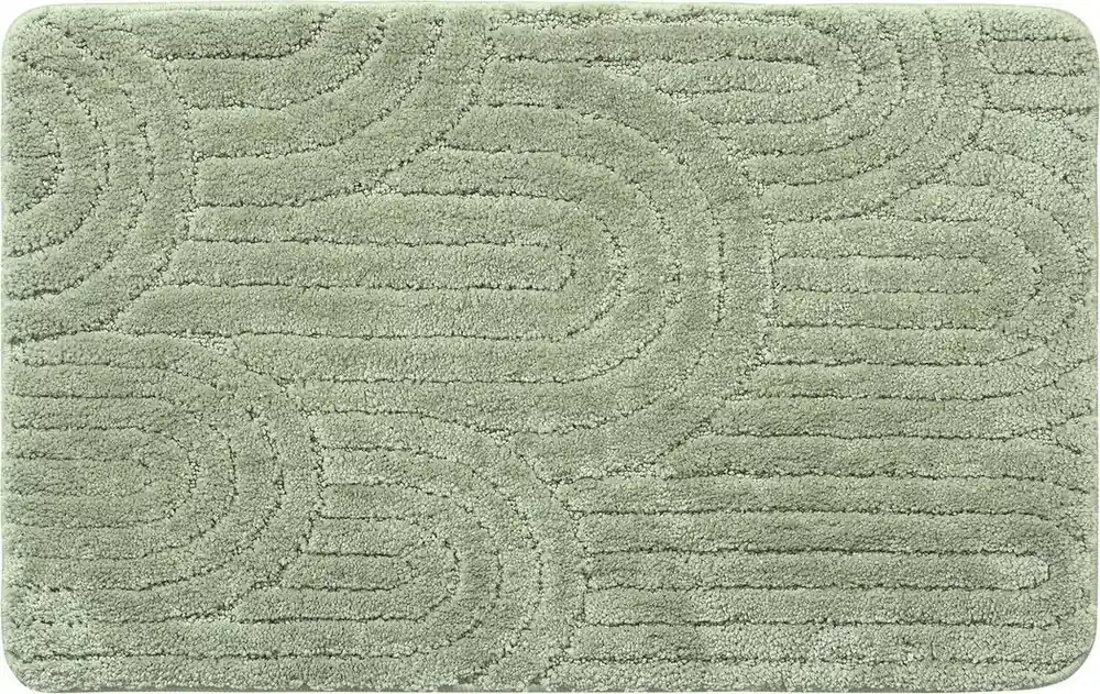 Aqualine RIST koupelnová předložka, 50x80cm, 100% polyester, protiskluz, zelená NI8594 Finální Výprodej