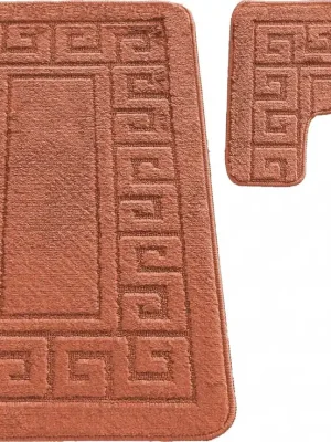 Autentický Sada koupelnových předložek s výřezem TÁŇA - greek - skořicová