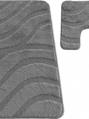 Sada koupelnových předložek s výřezem TÁŇA - symphony - tmavě šedá Must-Have