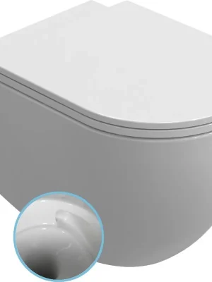 Isvea INFINITY závěsná WC mísa, Vortex Rimless, 36, 5x53cm, bílá 10NF02003 Tovární Cena