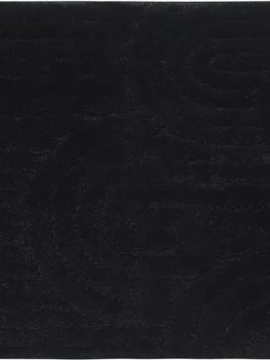 Levný Aqualine RIST koupelnová předložka, 50x80cm, 100% polyester, protiskluz, černá NI8591