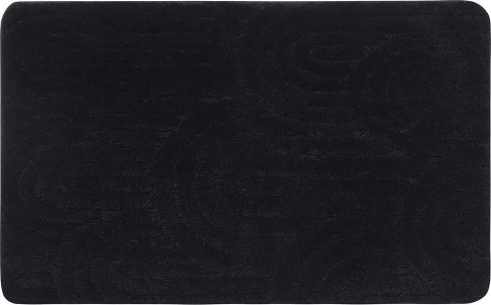 Levný Aqualine RIST koupelnová předložka, 50x80cm, 100% polyester, protiskluz, černá NI8591