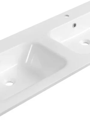 Akce Sapho ARECA dvojumyvadlo, litý mramor, 121x51, 5cm, bílá AC121