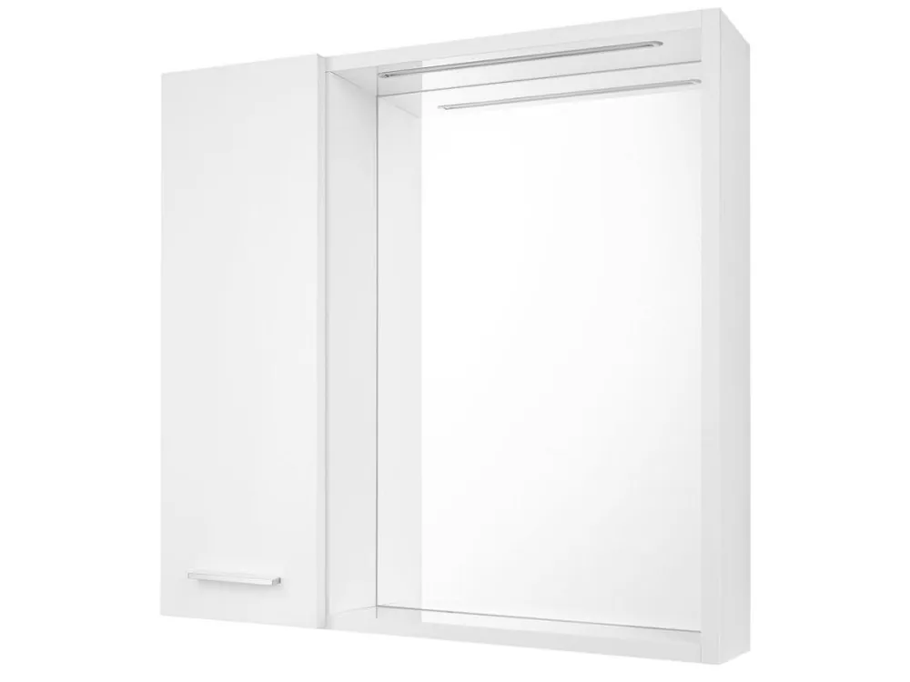 Omezená Nabídka Aqualine ZOJA/KERAMIA FRESH STRIP galerka s LED osvětlením, 60x60x14cm, levá, bílá 45021S