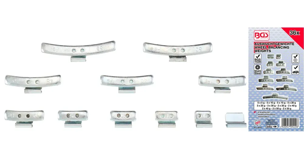 Zlevněný BGS Závaží vyvažovací,  36 kusů
