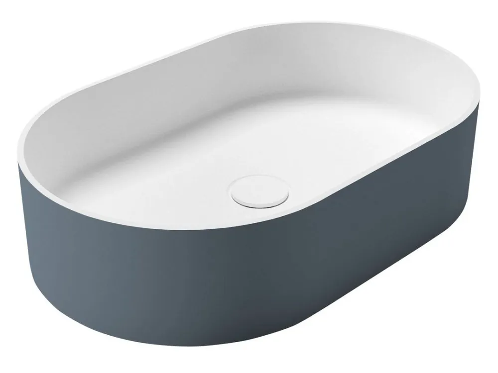 Sapho THIN umyvadlo na desku, Rockstone, 55x35cm, siena/bílá mat WN205-42 Levný