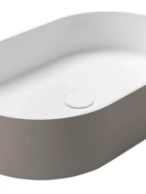 Sapho THIN umyvadlo na desku, Rockstone, 55x35cm, agila/bílá mat WN205-43 Doprava Zdarma