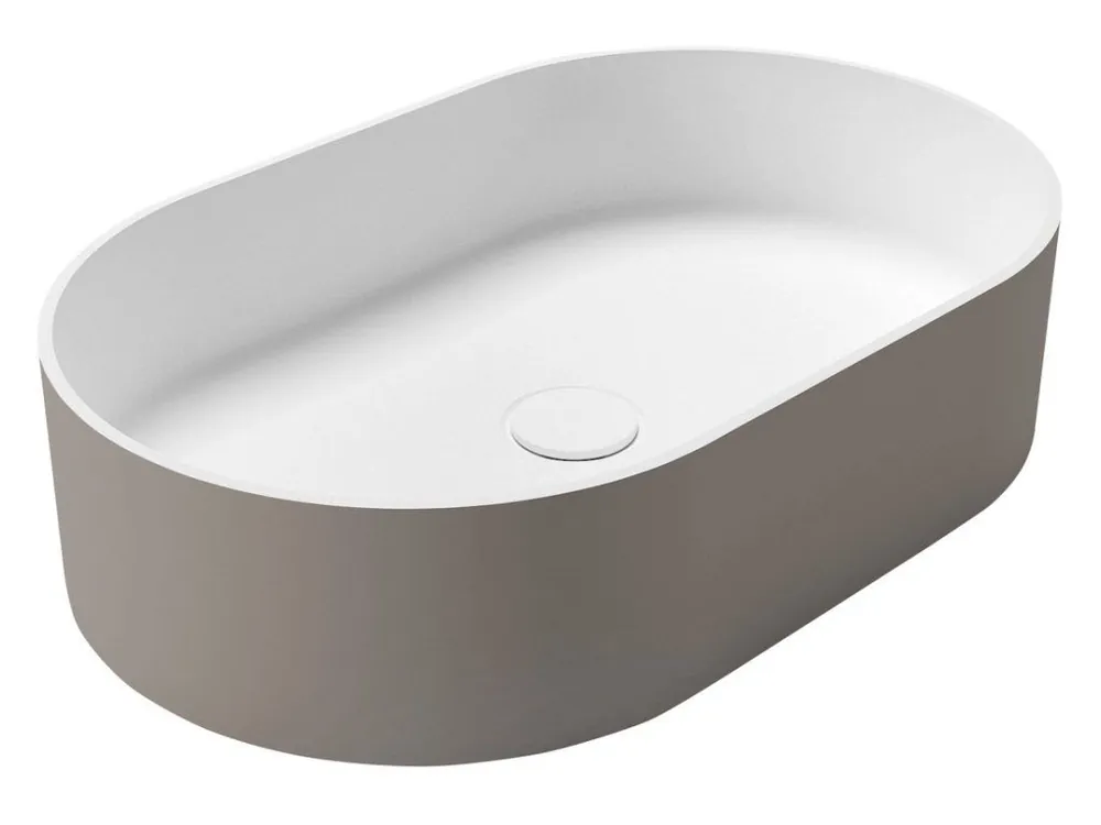 Sapho THIN umyvadlo na desku, Rockstone, 55x35cm, agila/bílá mat WN205-43 Doprava Zdarma