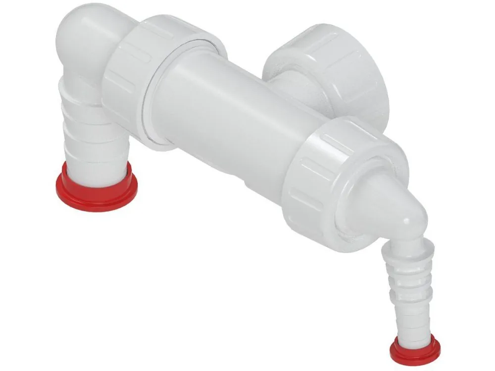 Značkový Sapho Dvojkolínko podomítkového sifonu, pro pračku a sušičku/myčku, bílá 168.132.0