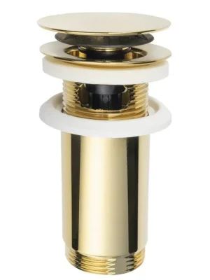 Sapho Umyvadlová výpust 5/4“, click-clack, velká zátka, max 80mm, zlato 7533.370.5.3 Koupit Online