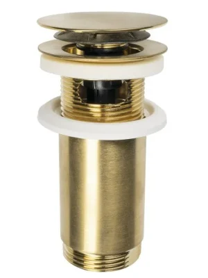 Víkendová Akce Sapho Umyvadlová výpust 5/4“, click-clack, velká zátka, max 80mm, zlato mat 7533.370.5.36