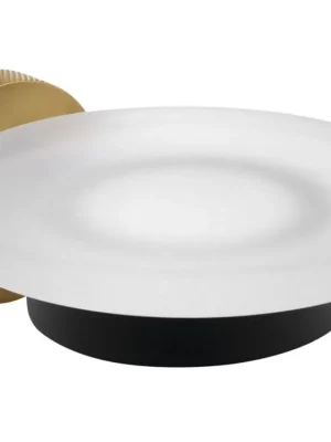 Originální Sapho LARISSA mýdlenka, mléčné sklo, černá/zlato mat WS002BG