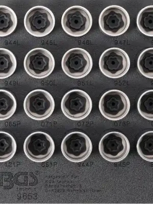 Akční Cena BGS Hlavice zástrčné pro bezpečnostní šrouby ráfků pro Volvo, 20dílná