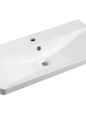 Akce Aqualine SEN umyvadlo nábytkové, litý mramor, 81x40cm, bílá SN810