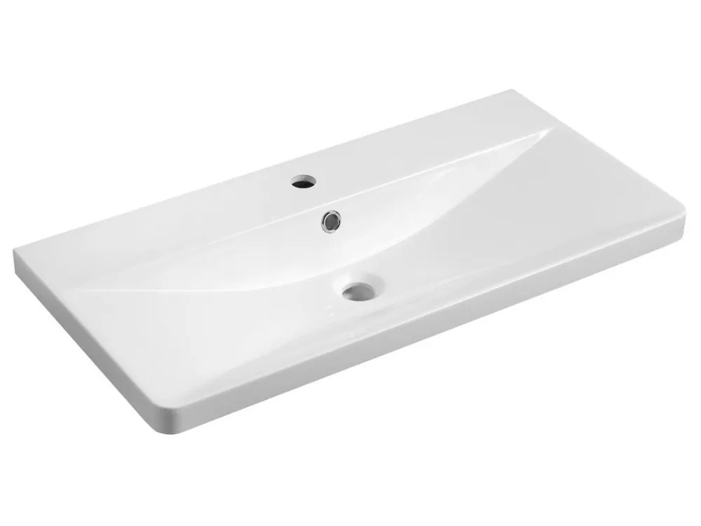 Akce Aqualine SEN umyvadlo nábytkové, litý mramor, 81x40cm, bílá SN810