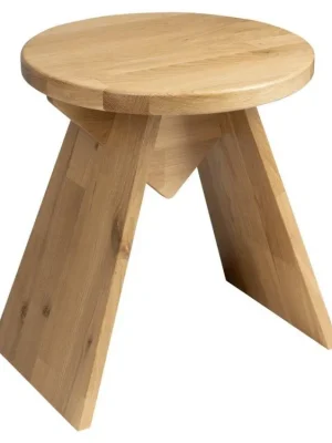 Sapho ASTYLE kulatá stolička ø 36x41cm, masiv přírodní dub AS420 Horká Nabídka