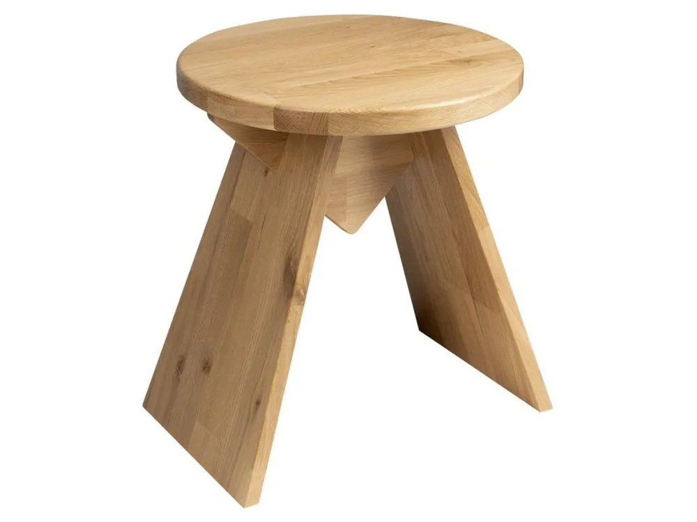 Sapho ASTYLE kulatá stolička ø 36x41cm, masiv přírodní dub AS420 Horká Nabídka