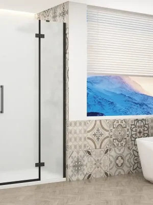 Akce Gelco TRINITY BLACK sprchové dveře do niky 1100mm, matné sklo, pravé GT1211MR-B