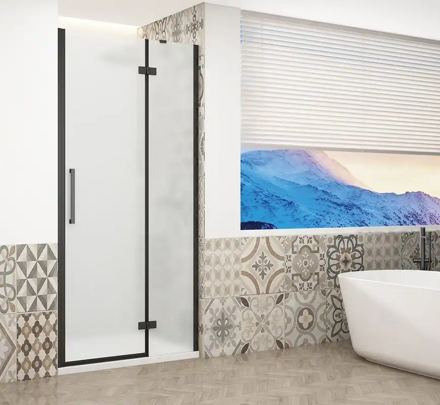 Akce Gelco TRINITY BLACK sprchové dveře do niky 1100mm, matné sklo, pravé GT1211MR-B