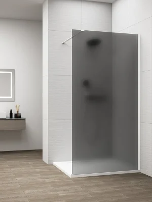 Zlevněný Polysan ESCA WHITE MATT jednodílná sprchová zástěna k instalaci ke stěně, kouřové matné sklo, 800 mm ES1480-03