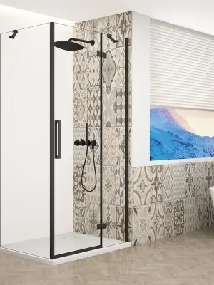 Akce Gelco TRINITY BLACK obdélníkový sprchový kout 1000x800mm, čiré sklo, pravé GT5680-10CR-B