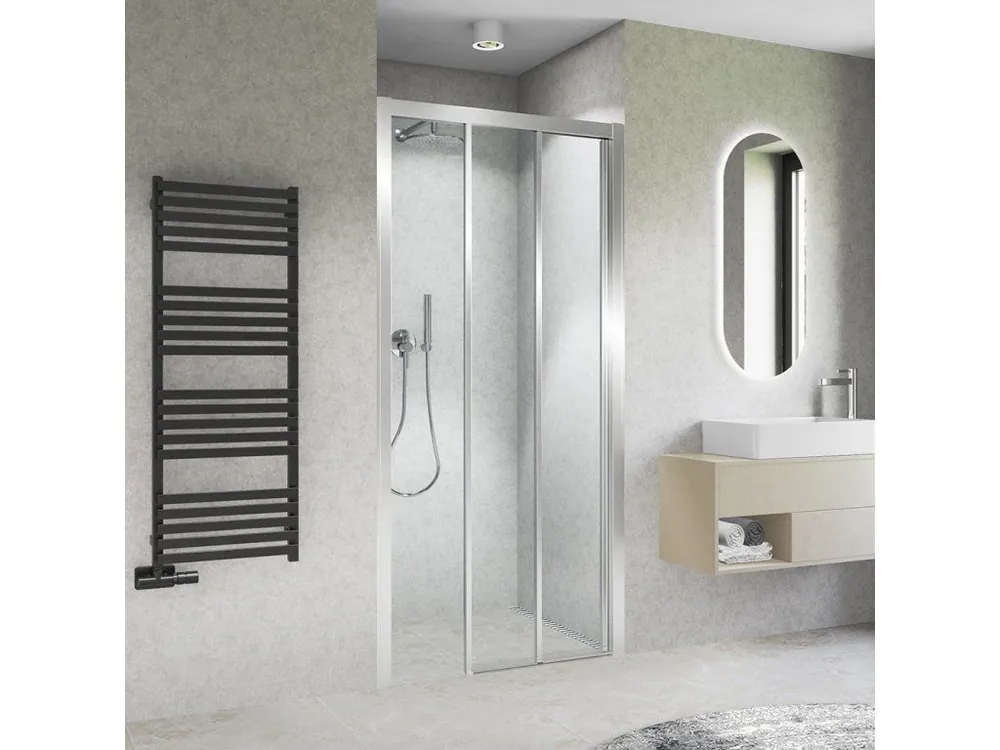 Zlevněný Roth CARIBA LINE CI D3L / CI D3R Třídílné sprchové dveře posuvné pro instalaci do niky 110 cm