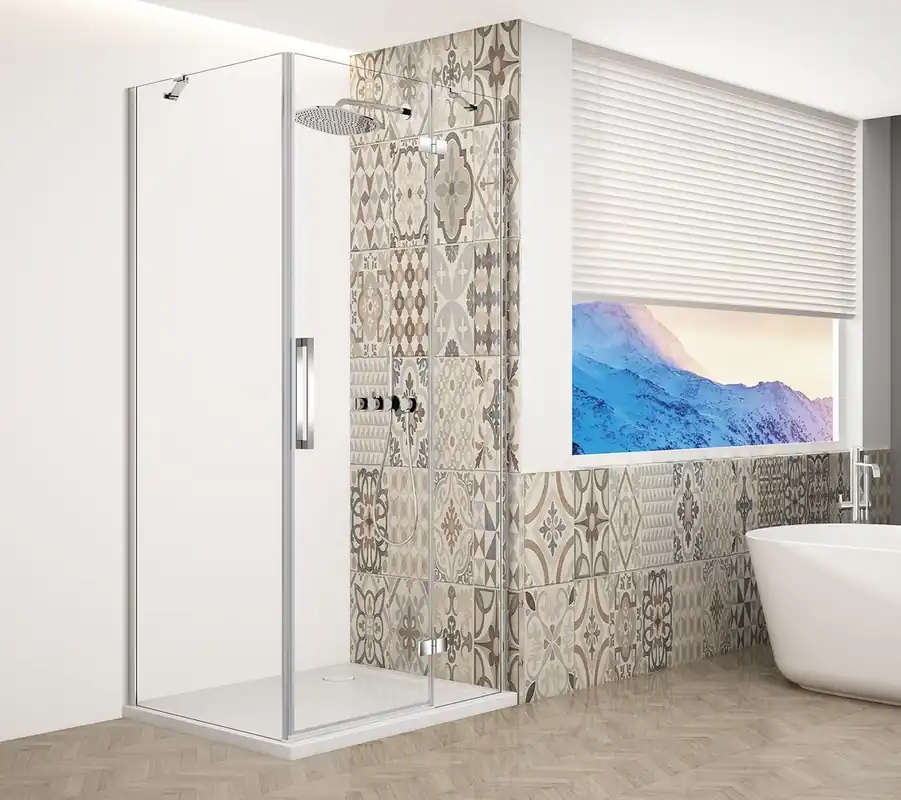 Zlevněný Gelco TRINITY CHROME obdélníkový sprchový kout 1100x1000mm, čiré sklo, pravé GT5610-11CR-CH