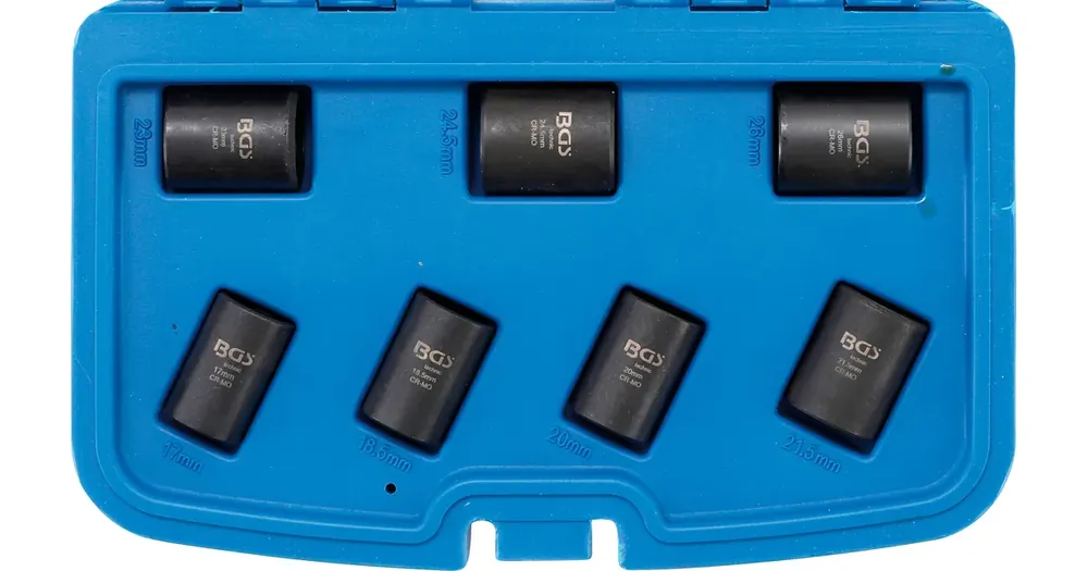 Akce BGS Sada speciálních nástrčných hlavic / hlavic pro povolení poškozených šroubů, 17 - 26 mm,