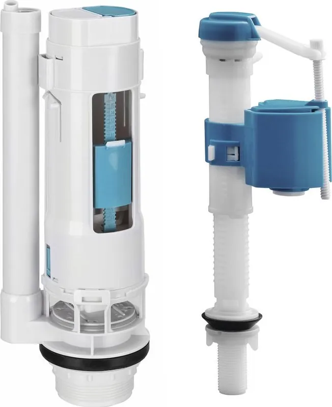 Zlevněný Bruckner Splachovací souprava s DUAL tlačítkem 49mm, spodní napouštění 1/2", chrom 301.425.0