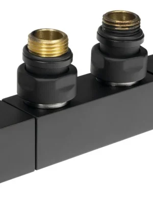 Doprava Zdarma Sapho CUBE TWIN připojovací sada ventilů pro středové připojení, černá mat CP581BS