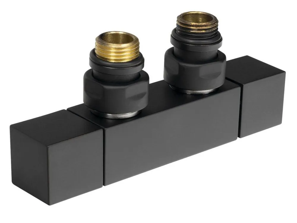 Doprava Zdarma Sapho CUBE TWIN připojovací sada ventilů pro středové připojení, černá mat CP581BS