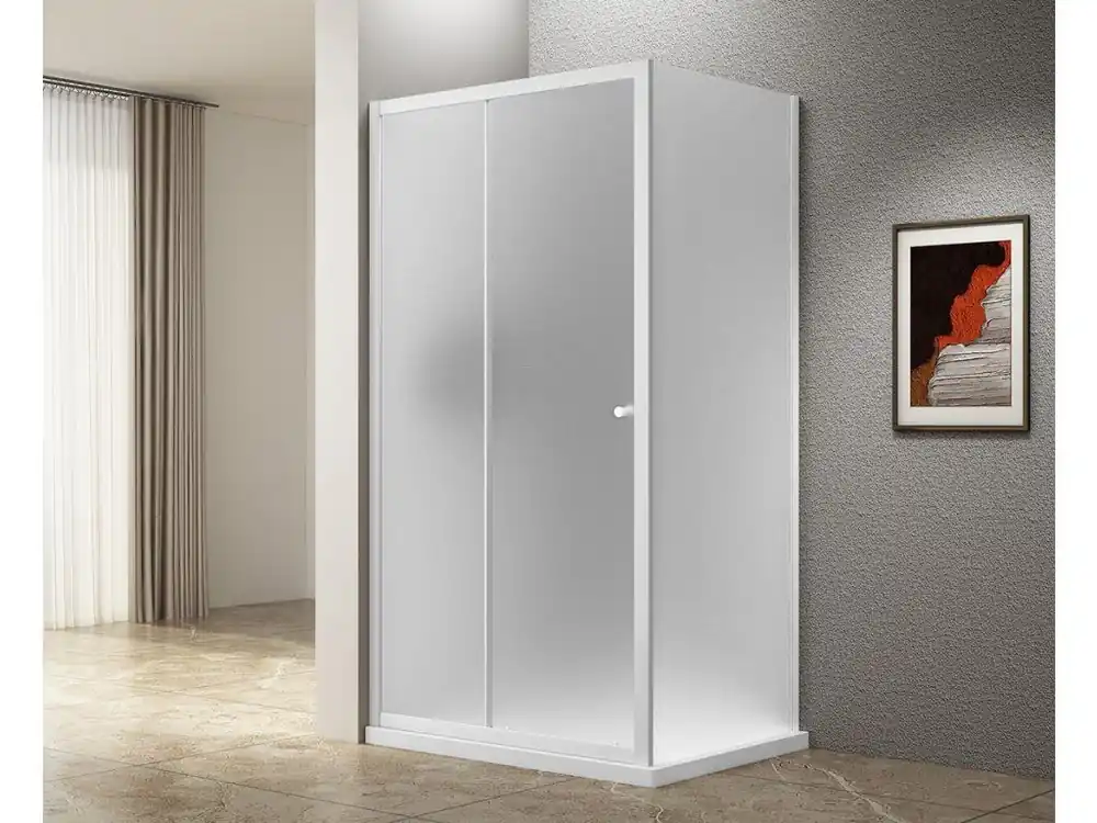 Akční Cena Aqualine UGGA obdélníkový sprchový kout 1000x900mm, sklo Brick, bílá AWS100-02