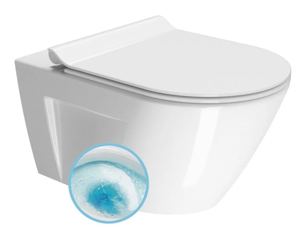 Sapho NORM závěsná WC mísa, GeniusFlush, 36x55cm, bílá ExtraGlaze 862111 Značkový