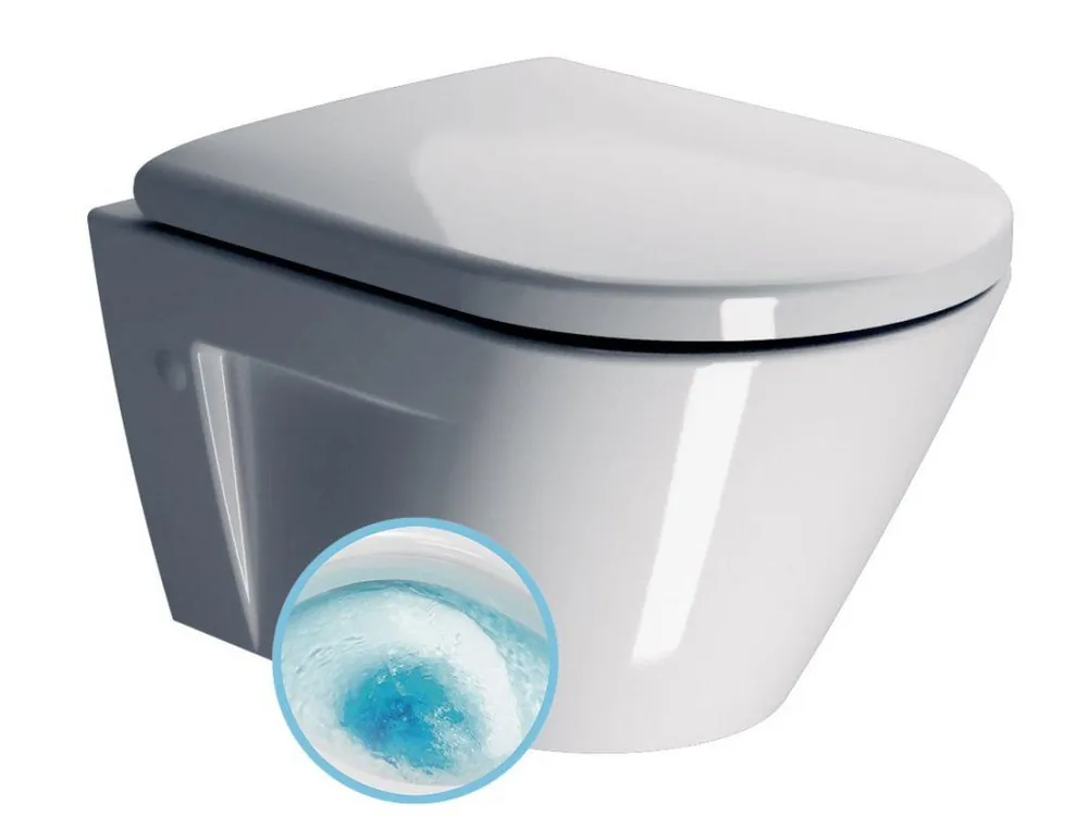 Sapho NORM závěsná WC mísa, GeniusFlush, 36x50cm, bílá ExtraGlaze 862011 Nejprodávanější