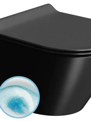 Sapho KUBE X závěsná WC mísa, GeniusFlush, 36x55cm, černá dual-mat 941326 Aktuální